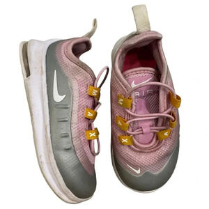 Nike Youth Air Max Axis Pink and Silver Sneakers